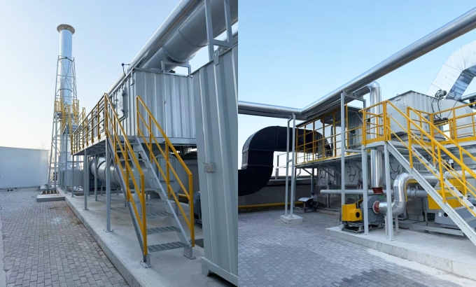 Dự án lò RTO và module hấp phụ xử lý khí phun sơn – Công ty Aisibosheng Thiên Tân